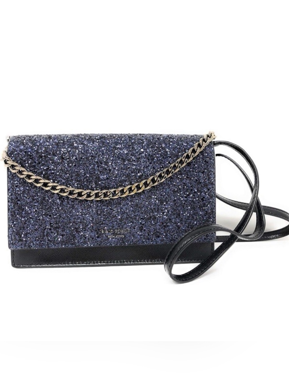 Kate Spade Cameron Midnight Glitter Convertible Crossbody